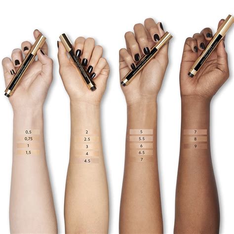 ysl touche eclat high cover concealer swatches|YSL touche eclat concealer shades.